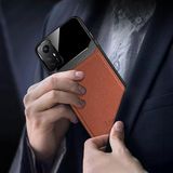 Zebana Xiaomi Redmi Note 12S ile Uyumlu Kılıf Zebana Lens Deri Kılıf Kahverengi