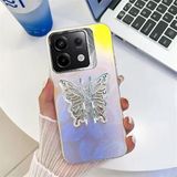 Zebana Xiaomi Redmi Note 13 Pro 4G ile Uyumlu Kılıf Zebana Standlı Kelebek Silikon Kılıf Desen 1