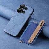 Zebana Xiaomi Redmi Note 13 Pro 4g Uyumlu Kılıf Zebana 2in1 Best Deri Kılıf Mavi