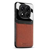 Zebana Xiaomi Redmi Note 14 Pro ile Uyumlu Kılıf Zebana Lens Deri Kılıf Kahverengi