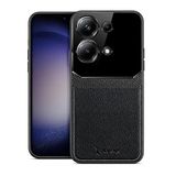 Zebana Xiaomi Redmi Note 14S ile Uyumlu Kılıf Zebana Lens Deri Kılıf Siyah