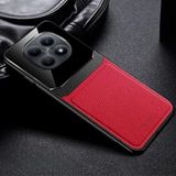 Zebana Xiaomi Redmi Note 15 4G ile Uyumlu Kılıf Zebana Lens Deri Kılıf Kırmızı