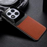 Zebana Xiaomi Redmi Note 15 Pro 4G ile Uyumlu Kılıf Zebana Lens Deri Kılıf Kahverengi