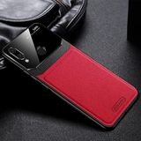 Zebana Xiaomi Redmi Note 7 Pro ile Uyumlu Kılıf Zebana Lens Deri Kılıf Kırmızı