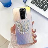 Zebana Xiaomi Redmi Note 8 Pro ile Uyumlu Kılıf Zebana Standlı Kelebek Silikon Kılıf Desen 2