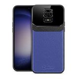 Zebana Xiaomi Redmi Note 9 Pro ile Uyumlu Kılıf Zebana Lens Deri Kılıf Lacivert