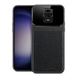 Zebana Xiaomi Redmi Note 9S ile Uyumlu Kılıf Zebana Lens Deri Kılıf Siyah
