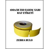 Zebra 100X38 350 Sarım Sarı Kenar Çentik Raf Etiketi 5 ADET