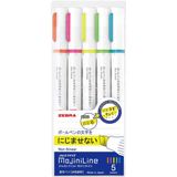 Zebra 5'lı Set MOJILINE-5 Justfıt Fosforlu Kalem