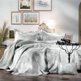 Zebra Casa All Days Damask Yeşil Çift Kişilik Yatak Örtüsü