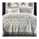 Zebra Casa Astor Damask Pike Seti Bej Çift Kişilik