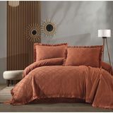 Zebra Casa Carla Tek Kişilik Pike Takımı - Kiremit - 180x240cm
