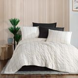 Zebra Casa Elisa Çift Kişilik 6 Parça Yatak Örtüsü Seti / Siyah - 240 x 260 cm
