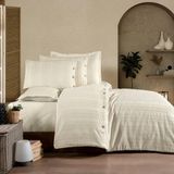 Zebra Casa Likya Çift Kişilik 6 Parça Nevresim Takımı Krem Renk - 200 x 220 cm