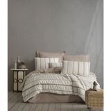 Zebra Casa Moena Çift Kişilik Pamuklu Nevresim Takımı Bej - 240 x 260 cm