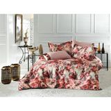 Zebra Casa Roseland Pamuk Saten Çift Kişilik Nevresim Takımı - Pudra - 240 x 260 cm