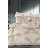 Zebra Casa Tiara Capp Çift Kişilik Yatak Örtüsü - Cappuccino - 260 x 270 cm