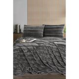 Zebra Casa Zebracasa Cozy Tek Kişilik Antrasit Battaniye Takımı - 180 x 220 cm