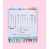 Zebra Clickart 12'li Kalem Seti 0.6 mm Lt (Özel Kurumayan Formül Su Bazlı Basmalı)