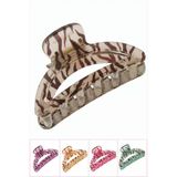 Zebra Desenli Oval Mandal Toka 8 Cm