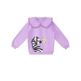 Zebra Kız Bebek Lila Sweatshirt