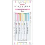Zebra Mildliner Fosforlu Kalem 5Li 5C-N Set Wkt7-5C-N