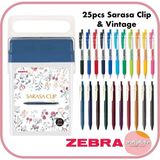 Zebra Sarasa 0.5mm Z Box 25'li Jel Kalem Seti Plastik Çantalı Set / JJ15-25C-ZBOX - Çok Renkli
