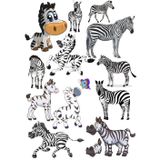 Zebra Sticker Set-1 13 Parça Telefon, Tablet, Defter, Laptop Sticker