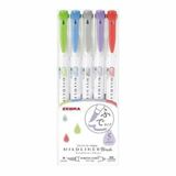 Zebra WFT8-5C-NC Mildliner Brush Pen Kalem Seti