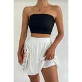 Zec Style Kadın Şortlu Tenis Eteği - G10003 - Beyaz