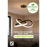 Zeda Teknoloji Light Kar Çiçeği LED Avize - Aydınlatma 3 Renk Yanar - Led Avize