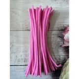 Zedhobi 10 Adet Z10 Şeker Pembe Şönil 30 cm Tüylü Peluş Tel Çiçek Yapımına Okul Öncesi Anaokuluna Uygun