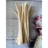 Zedhobi 10 Adet Z25 Pastel Ekru Şönil 30 cm Tüylü Peluş Tel Çiçek Yapımına Okul Öncesi Anaokuluna Uygun