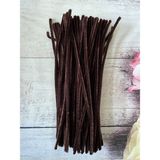 Zedhobi 10 Adet Z45 Acı Kahve Şönil 30 cm Tüylü Peluş Tel Çiçek Yapımına Okul Öncesi Anaokuluna Uygun