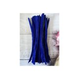 Zedhobi 10 Adet Z5 Saks Mavi Şönil 30 cm Tüylü Peluş Tel Çiçek Yapımına Okul Öncesi Anaokuluna Uygun