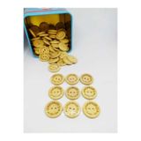 Zedhobi 20 Adet Handmade Yazılı 20MM Yuvarlak Ahşap Düğme