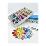 Zedhobi 24 Adet 15 Mm Çift Delikli Karışık Renkli Çiçek Kristal Taşlı Düğme