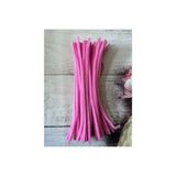 Zedhobi 25 Adet Z10 Şeker Pembe Şönil 30 cm Tüylü Peluş Tel Çiçek Yapımına Okul Öncesi Anaokuluna Uygun