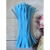 Zedhobi 25 Adet Z2 Bebe Mavi Şönil 30 cm Tüylü Peluş Tel Çiçek Yapımına Okul Öncesi Anaokuluna Uygun