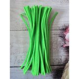 Zedhobi 25 Adet Z41 Neon Yeşil Şönil 30 cm Tüylü Peluş Tel Çiçek Yapımına Okul Öncesi Anaokuluna Uygun