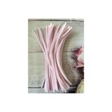 Zedhobi 25 Adet Z7 Pudra Pembe Şönil 30 cm Tüylü Peluş Tel Çiçek Yapımına Okul Öncesi Anaokuluna Uygun