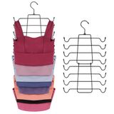 ZEDODIER 2 Paket Tank Top Askı Yerden Tasarruflu, Dolap Düzenleyici için Sütyen Askıları, Asılı Sütyen Düzenleyici Tank Üstleri Tutucu, 16 Kancalı, Metal Dolap Düzenleyicileri ve Depolama Küçük Alan