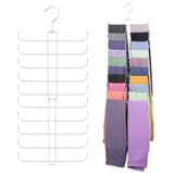 ZEDODIER Klozet Askısı için Legging Organizatör, Kız ve Yetişkin XS/S Taytları için 2 Paket Dönebilen Sağlam Askı, 20 Tayta Kadar Tutar, Yer Tasarruflu Dolap Düzenleyicileri ve Saklama, Gümüş