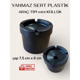 Zedplast Yanmaz Sert Plastik Kokusuz Araç Tipi Küllük - Siyah