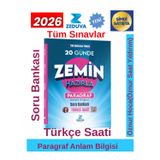 Zeduva 2026 Türkçe Saati 20 Günde Zemin Hazırla Paragraf Anlam Bilgisi Soru Bankası