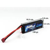 Zeee Power 2s, 7.4 Volt, 2600 Mah, 50C, T-Deans Fişli, Li-Po Pil Grubu