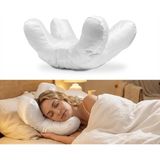 Zeelux Güzellik Yastığı – Beauty Sleep PILLOW,%100 Ipek Kumaşlı Kırışıklık Önleyici Yüz Yastığı, Sırt Üstü ve Yan Yatanlar Için Ergonomik Yüz ve Boyun Destek Yastığı - 45 x 27 cm - Beyaz