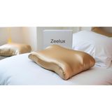 Zeelux Yaşlanma Karşıtı ve Kırışıklık Önleme için Premium Güzellik Uyku Yastığı - %100 Dut İpek Kılıf ve Bambu İç Astarlı Ortopedik Hafızalı Köpük - Nefes Alabilir, Soğutma ve Hipoalerjenik Yüz