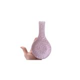 Zeem Handmade Ceramic El Yapımı Seramik Lila Kaşıklık, Mutfak Tezgah Üstü Lale Desenli Kepçelik ve Spatulalık, Modern Mutfak Dekoru, Modern Seramik Tezgah Üstü Kaşıklık ve Kepçe Altlığı 12*24