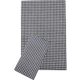 Zefir Desen Sofra Bezi Masa Örtüsü 170 x 170 Cm Siyah